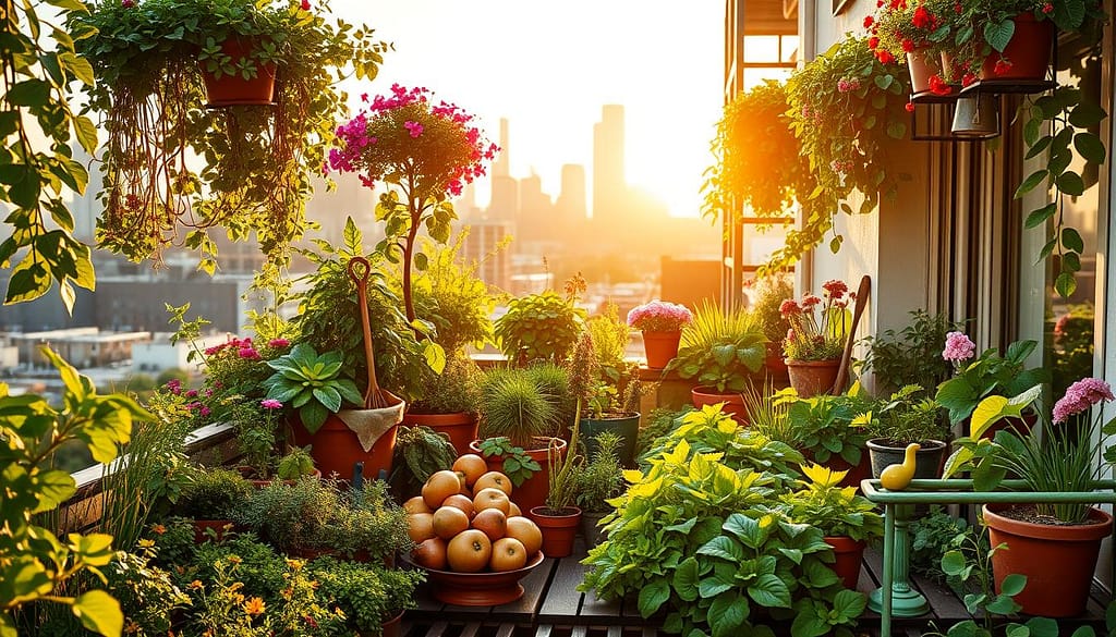 Gardening on a small urban balcony