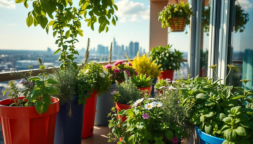 piante aromatiche da balcone soleggiato