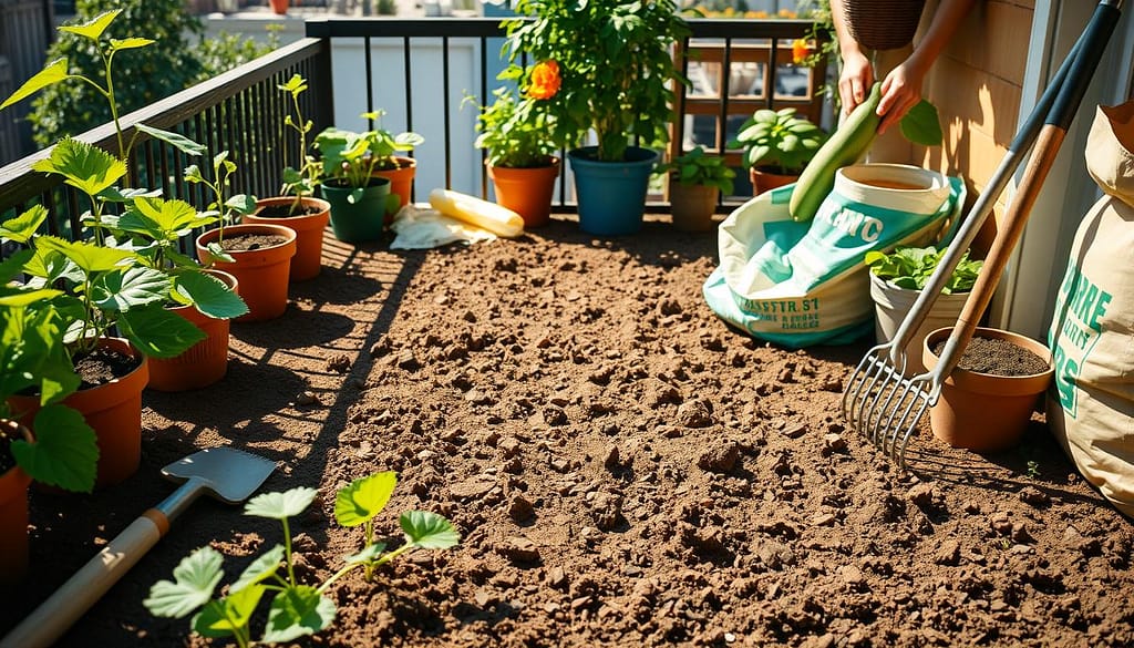 preparazione terreno cetrioli