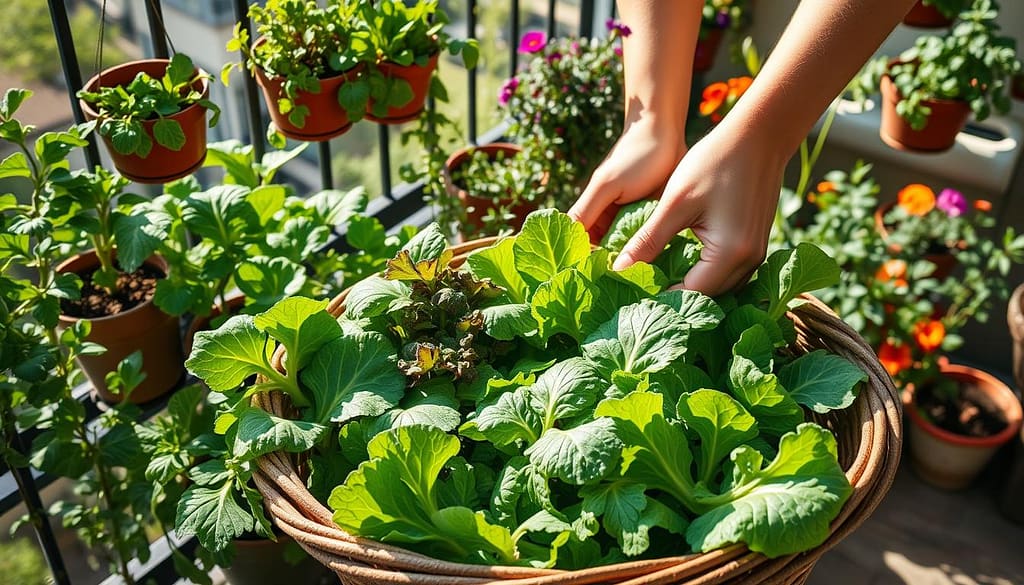 raccolta dell'insalata