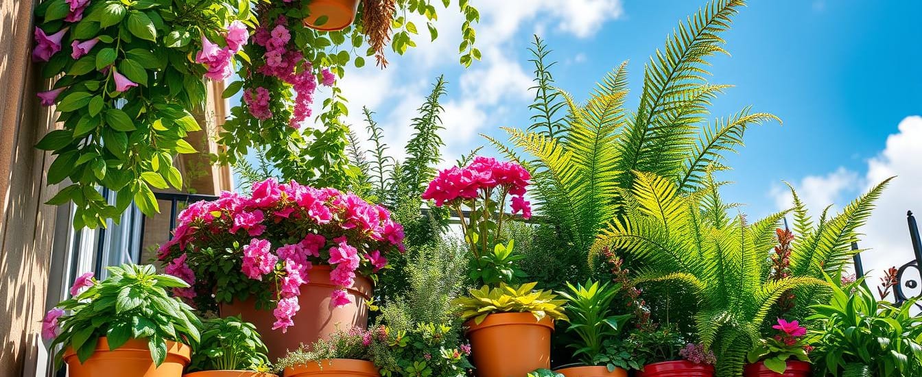 combinazioni piante balcone rigoglioso