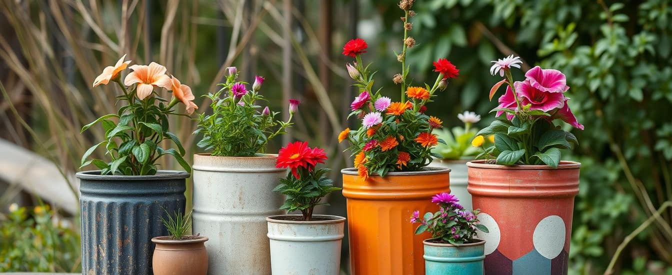 riciclare contenitori, vasi sostenibili