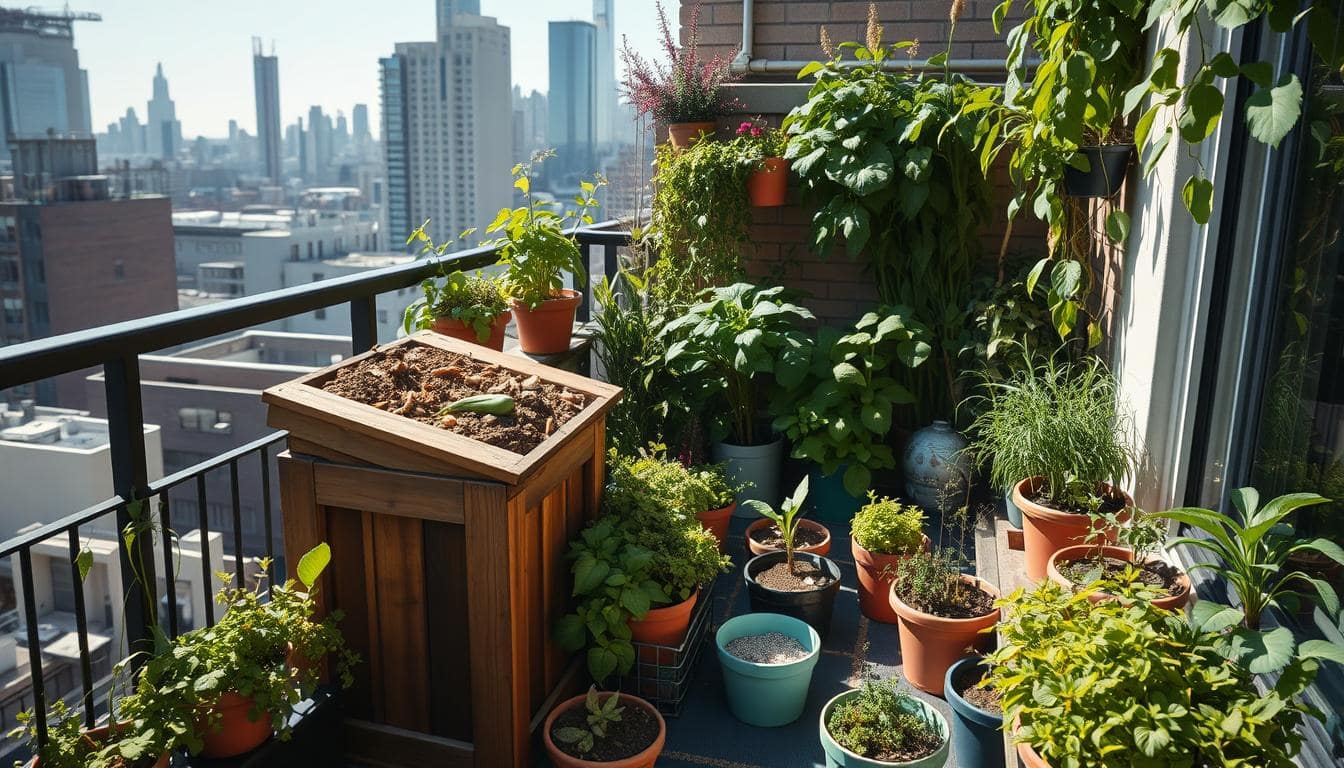 compost balcone, orto naturale