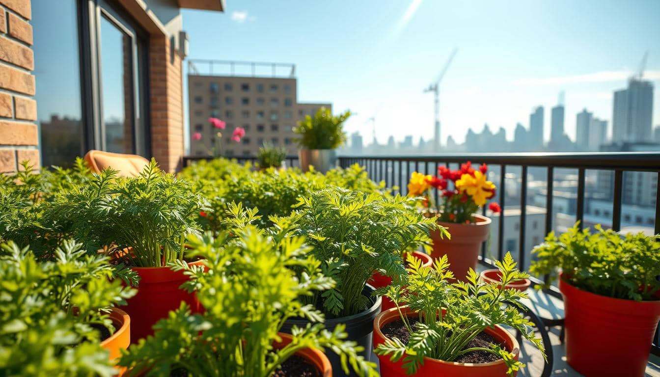 crescere carote balcone