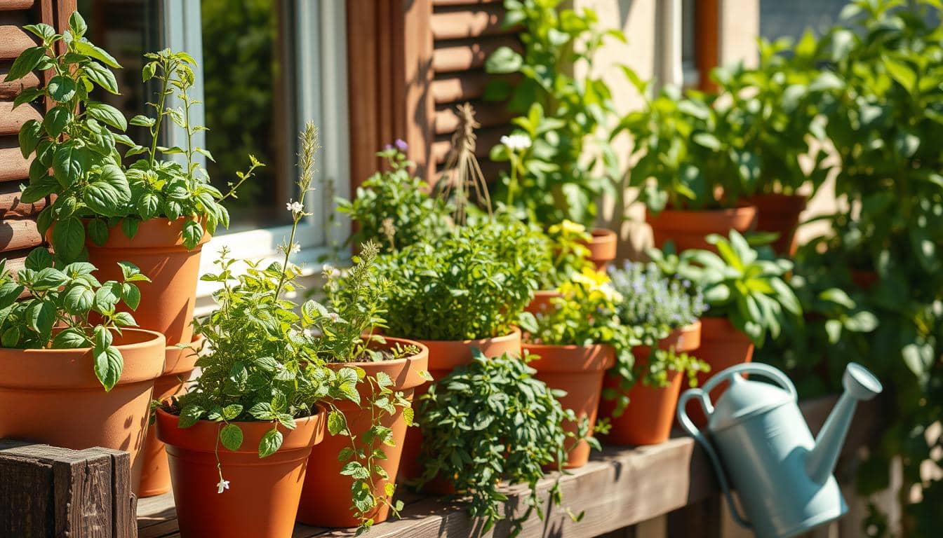 giardino aromatico balcone