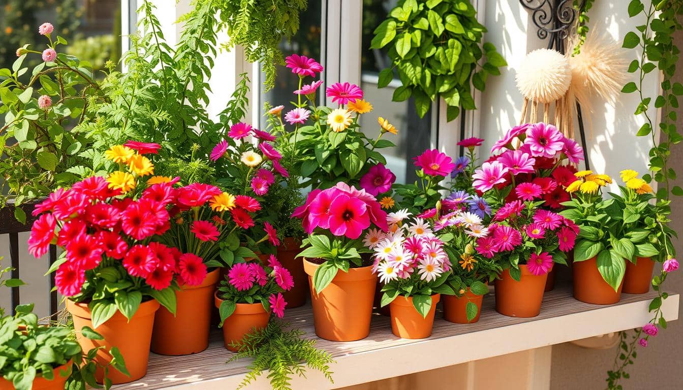 mini giardino fiorito balcone