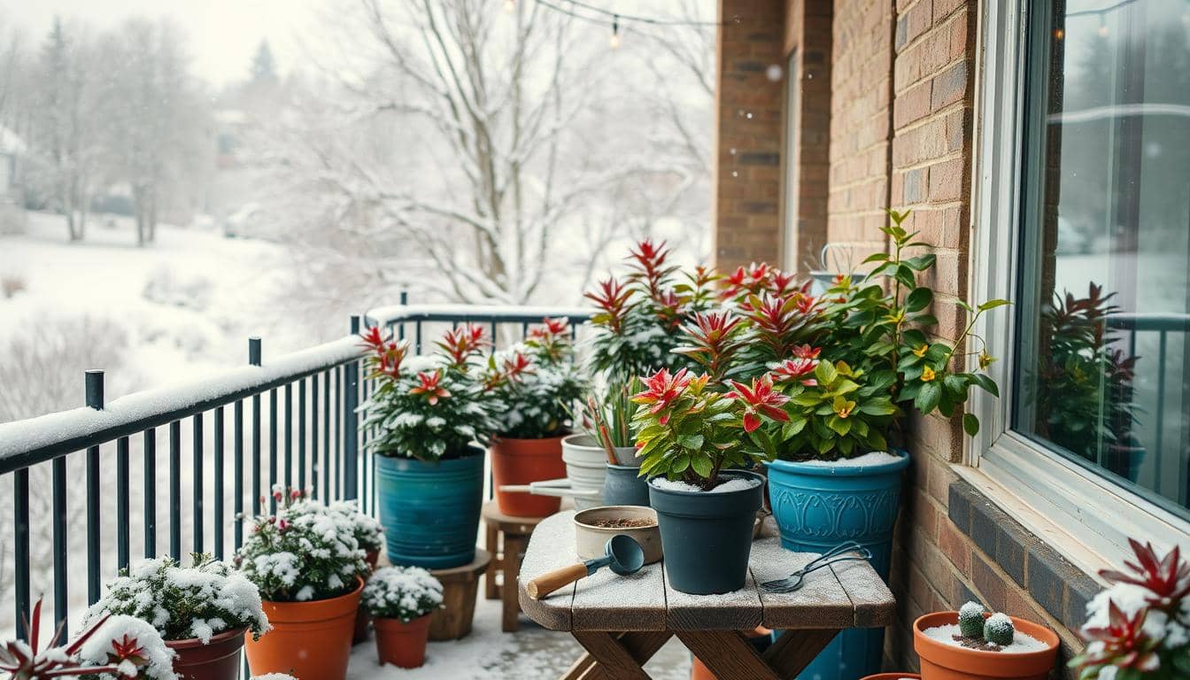 giardinaggio inverno balcone, consigli