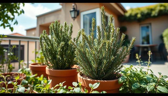 coltivazione rosmarino sul balcone