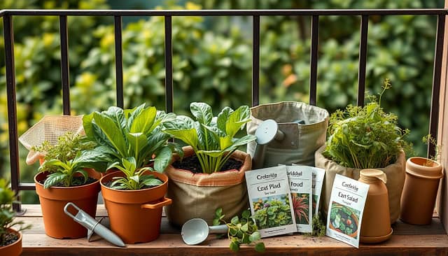 attrezzature per orto in balcone