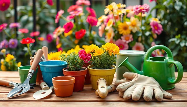 attrezzi giardinaggio balcone