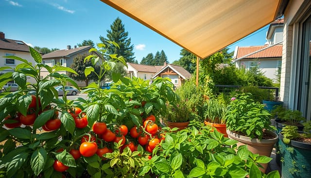 orto balcone caldo estivo