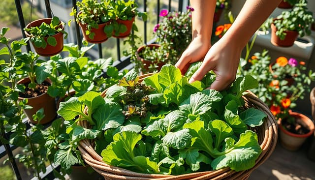 raccolta dell'insalata raccolta dell'insalata