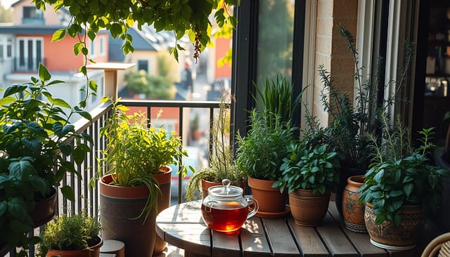 vantaggi giardino aromatico balcone