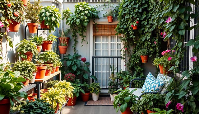 organizzare balcone piante tutto l’anno