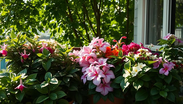 fiori ombreggiati